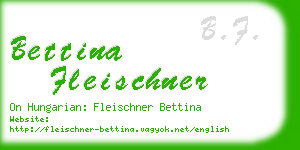 bettina fleischner business card